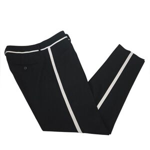 Vince Wool Black and White Dress Pants with Straight Leg